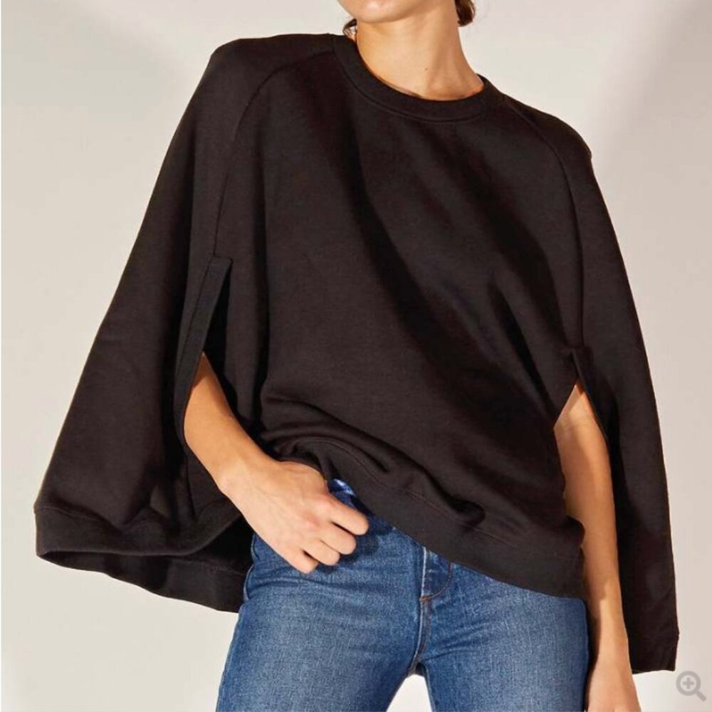 Black Cynthia Rowley Cape Sweatshirt Size M/L